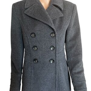 St. John's Bay Charcoal cashmere blend Pea Coat S